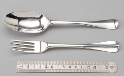 Dutch Silver Hanoverian Tablespoon & Tablefork - Johannes d' Hoy & IW, Middelburg 